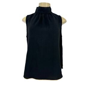 Evereve Small Women High Neck Sleeveless Top Black Style EW8033 G30